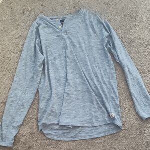 American Eagle Outfitters Heathered Blue Shirt